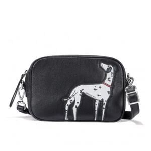 Brighton Crossbody Camera Bag Central Bark PATCH DALMATIAN Dog Black Purse